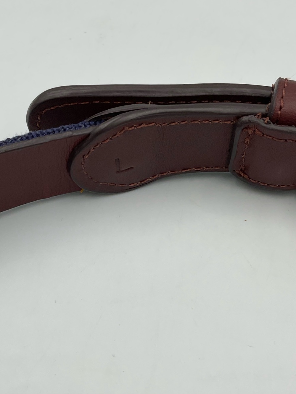 Boy’s Tucker Blair Jockey Silk Hand Stitched Needlepoint Leather Belt Size Large - Picture 7 of 8